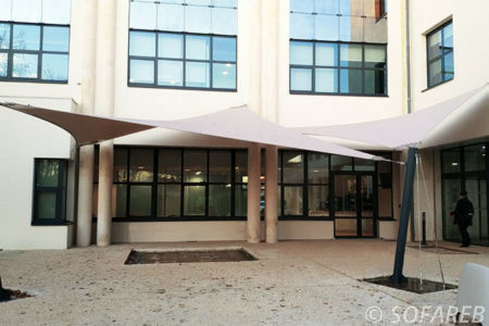 Voiles d'ombrage professionnelles MACIF Niort
